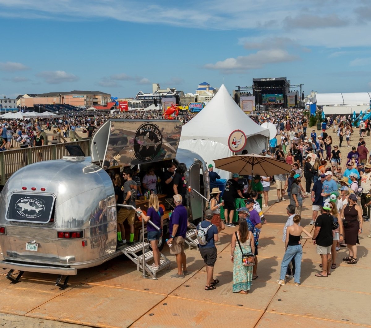 Dogfish Head Oceans Calling Dogfish head airstream at Oceans Calling